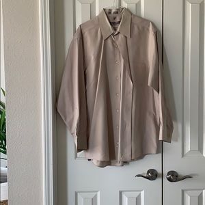 Geoffrey Beene tan dress shirt